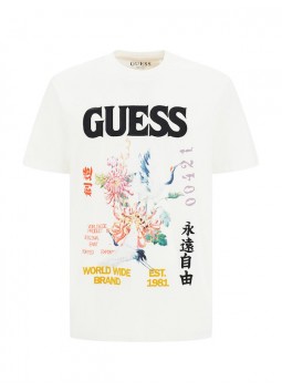 T-shirt imprim tokyo Guess M3GI76