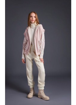 Gilet rose poudr Tricot Chic