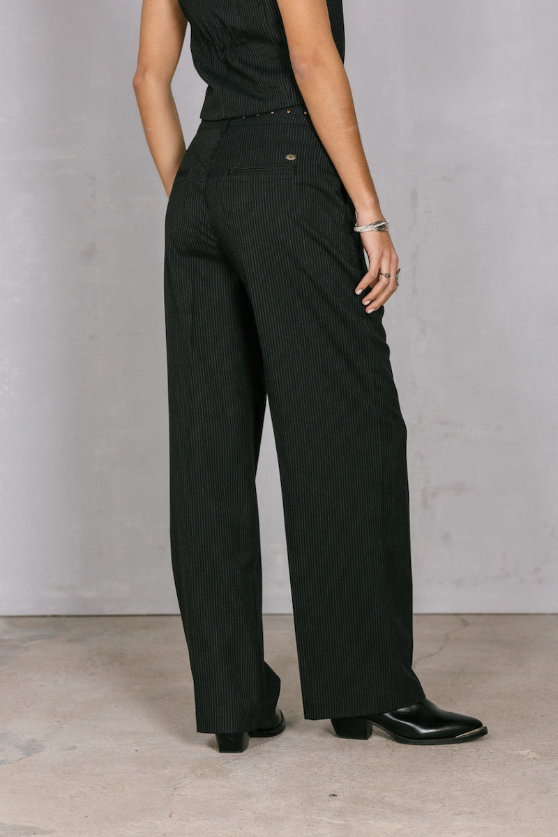 Pantalon large rayé Freeman T Porter
