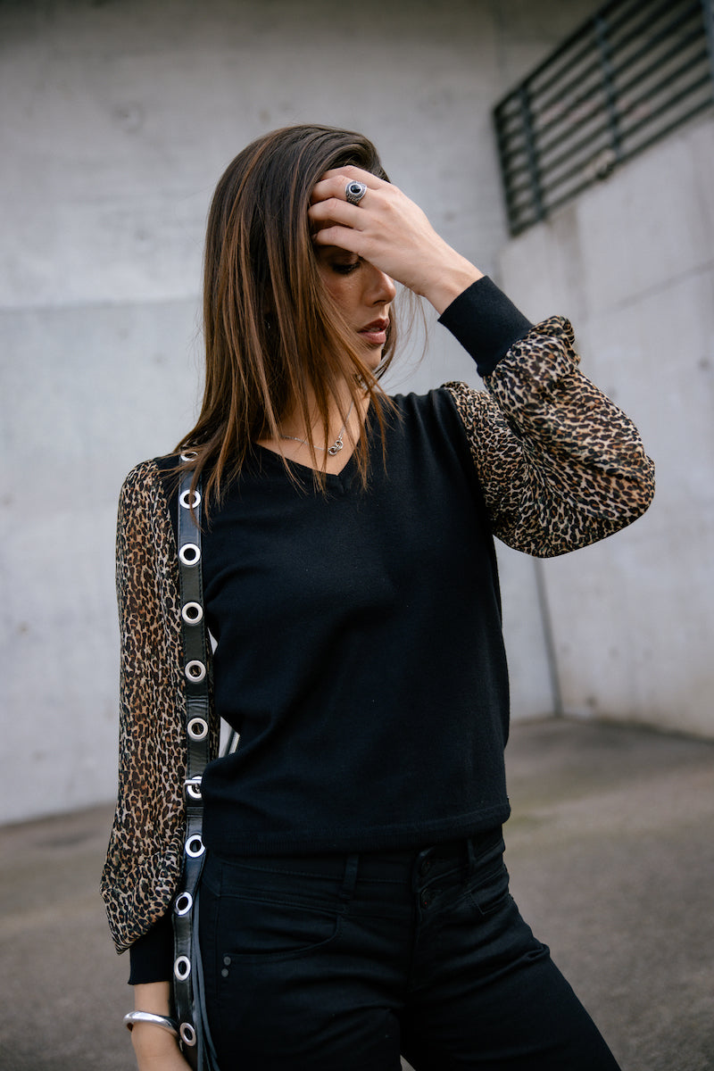 Pull femme bi matière Freeman T Porter