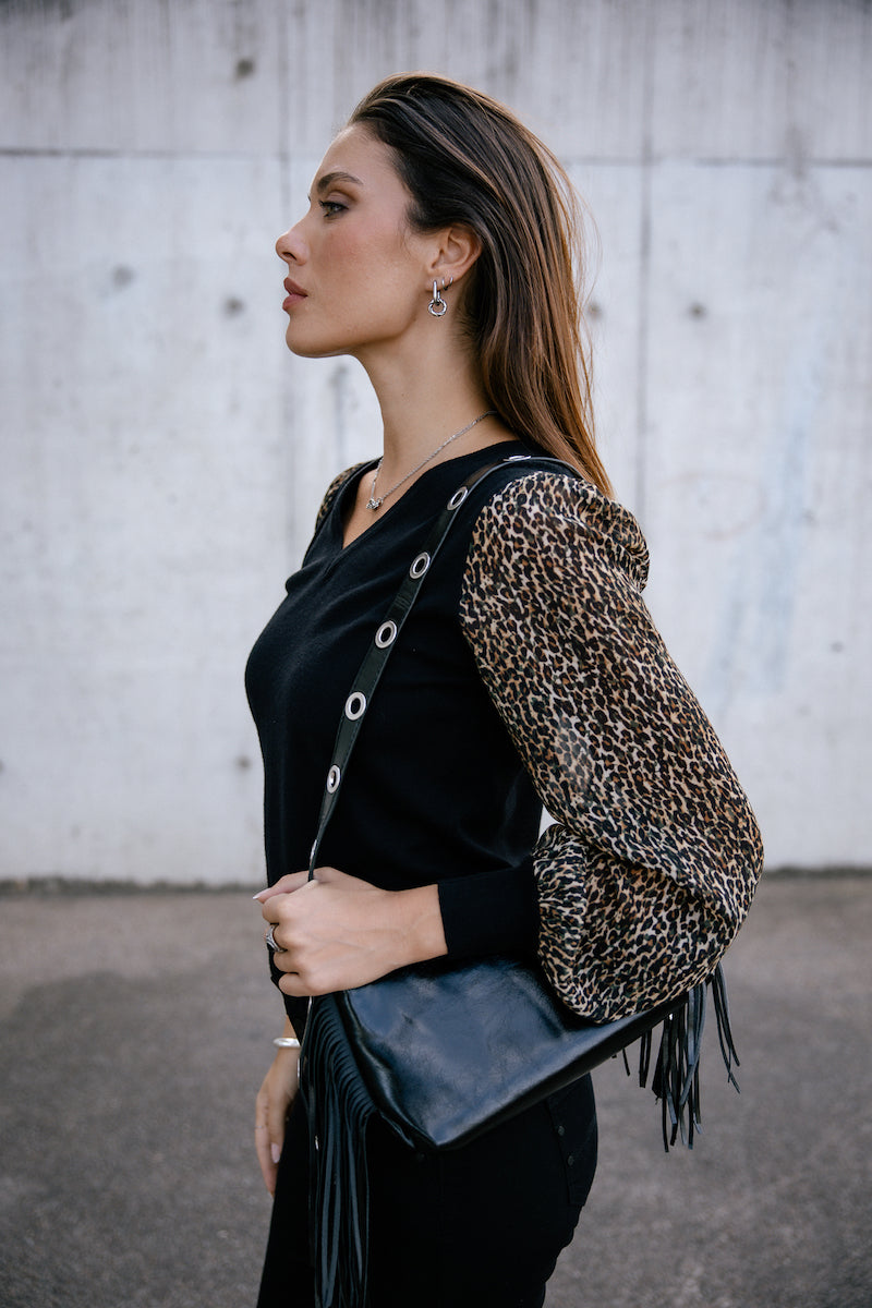 Pull femme bi matière Freeman T Porter