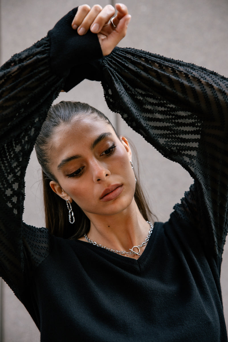 Pull bi matière Freeman T Porter