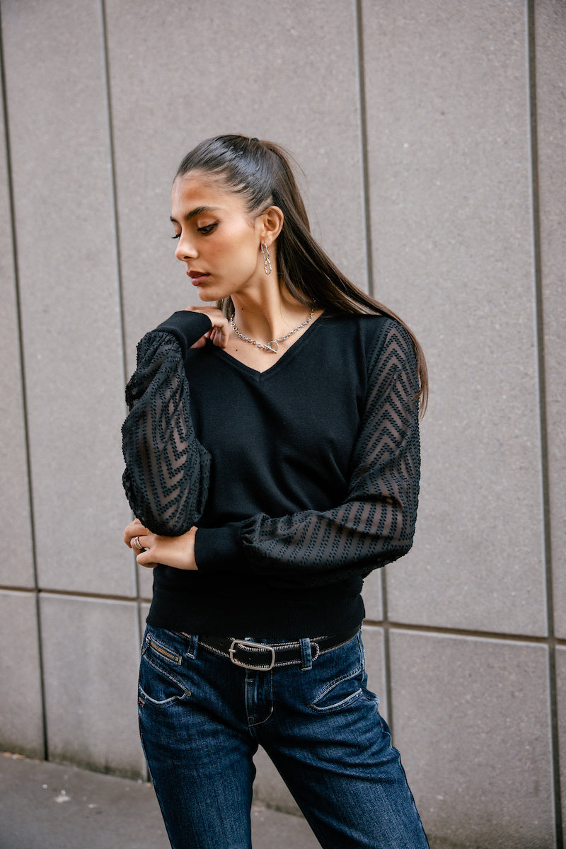 Pull bi matière Freeman T Porter