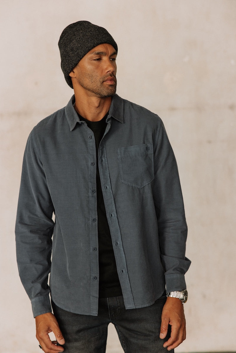 Chemise en velours bleu Freeman T Porter