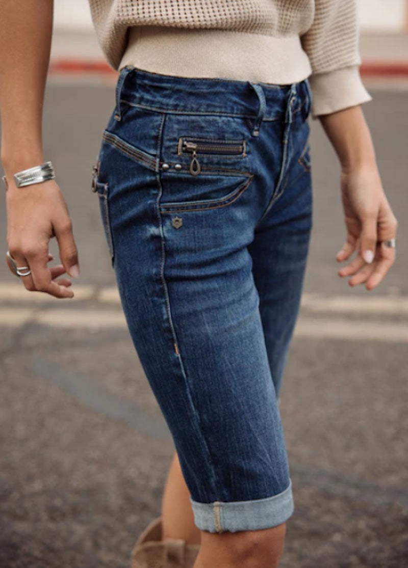 Bermuda femme en jeans de chez Freeman T