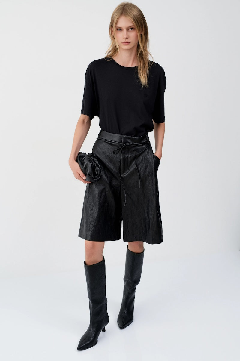 Bermuda en cuir écologique BSB fashion