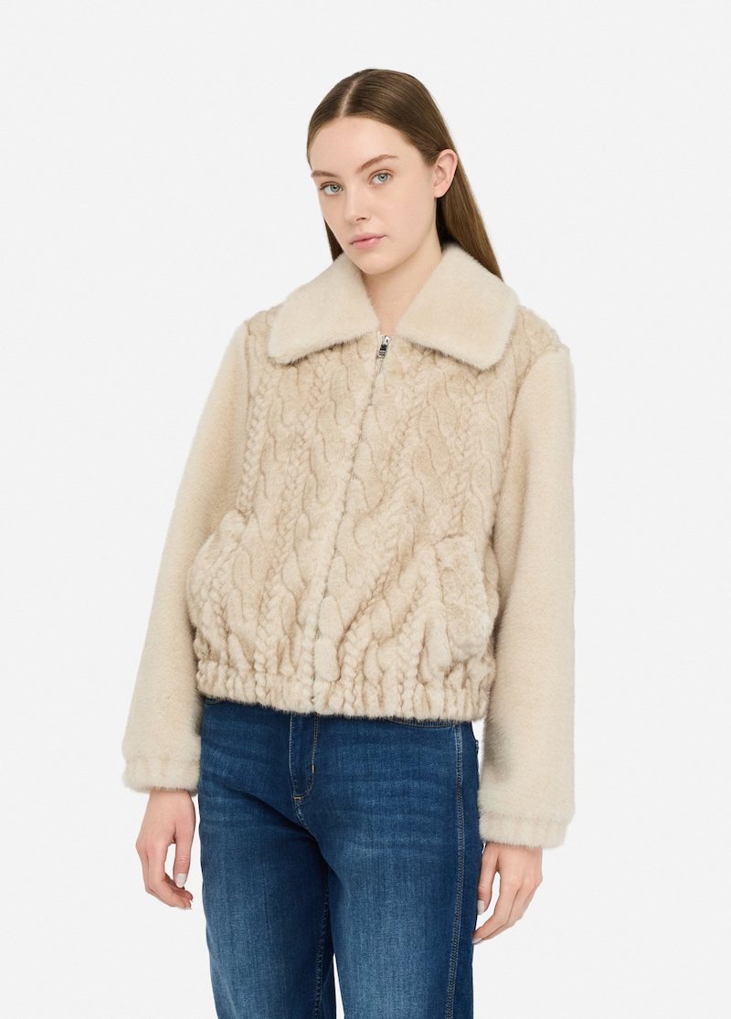 Bomber femme Liu Jo façon fourrure