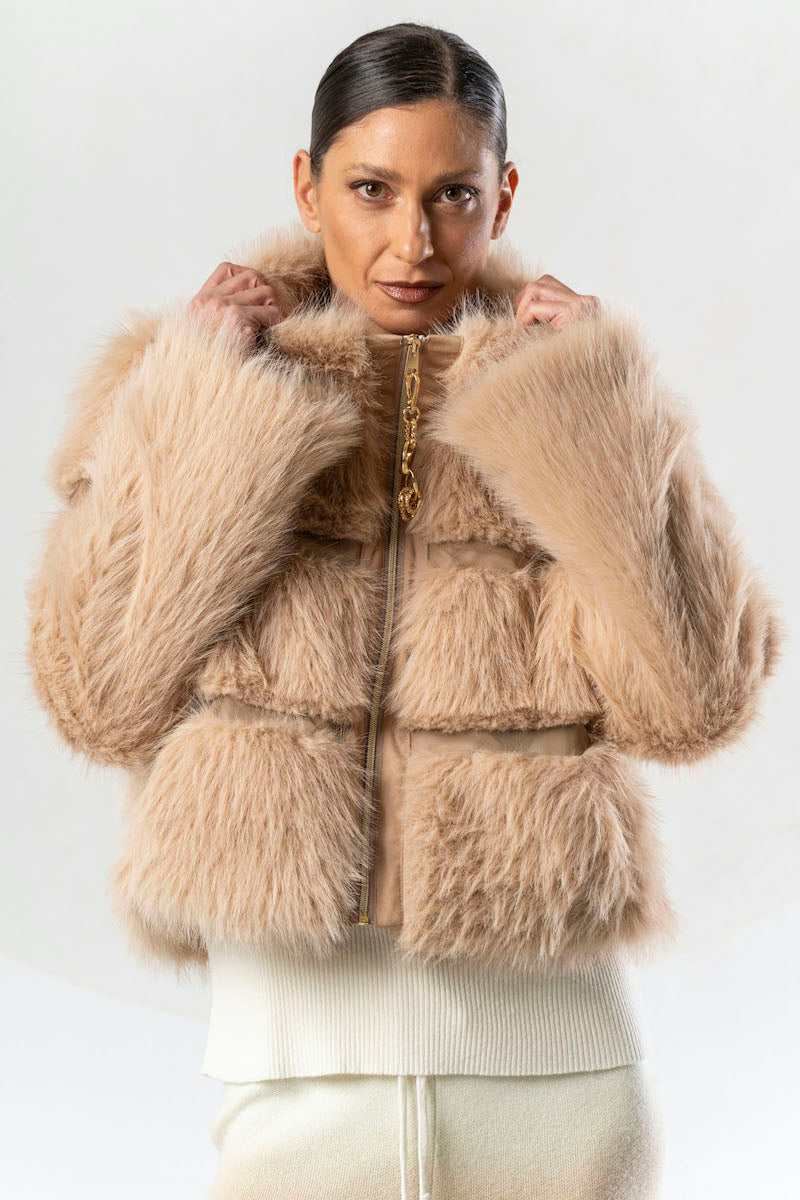 Veste en fourrure écologique Elisa Cavaletti