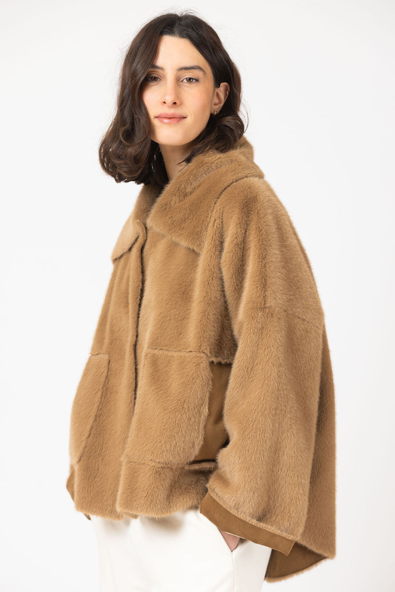 Blouson large en fourrure éco OMER