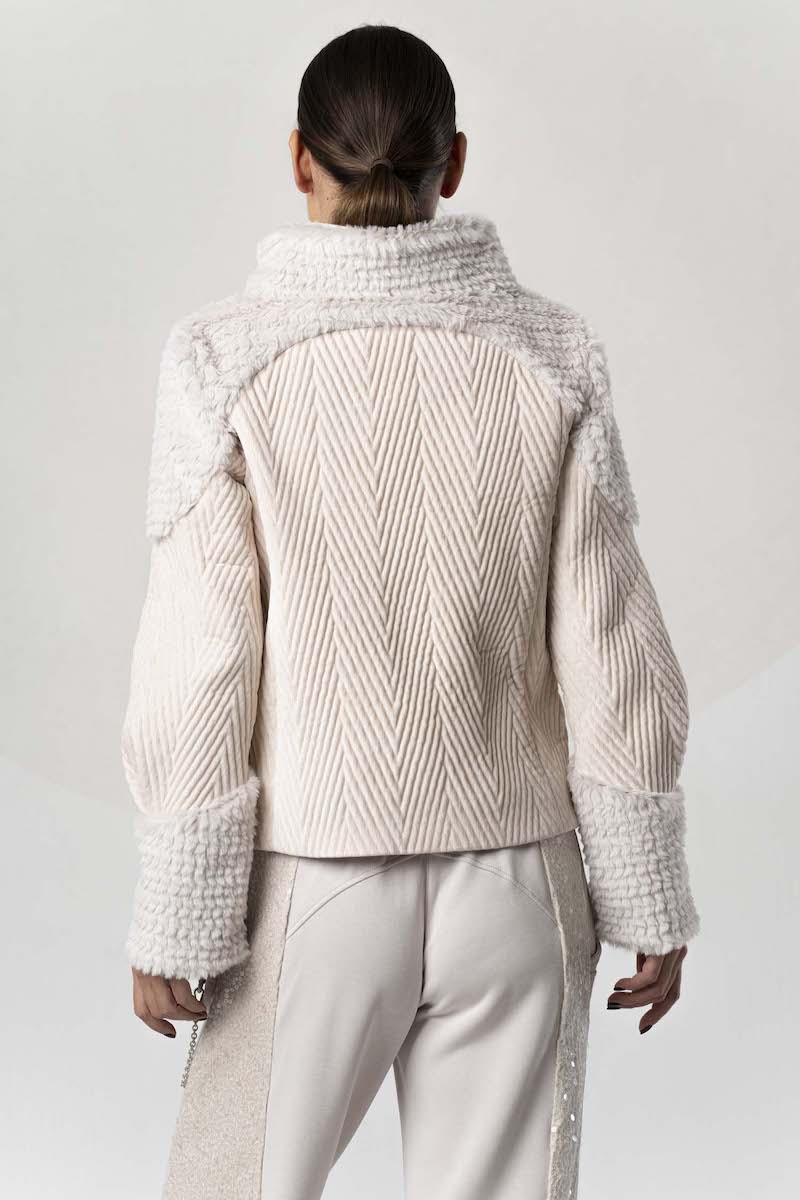 Blouson matelassé Elisa Cavaletti poudré