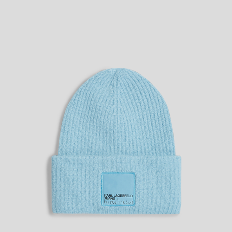 Bonnet mixte bleu ciel Karl Lagerfeld Pietro Terzini