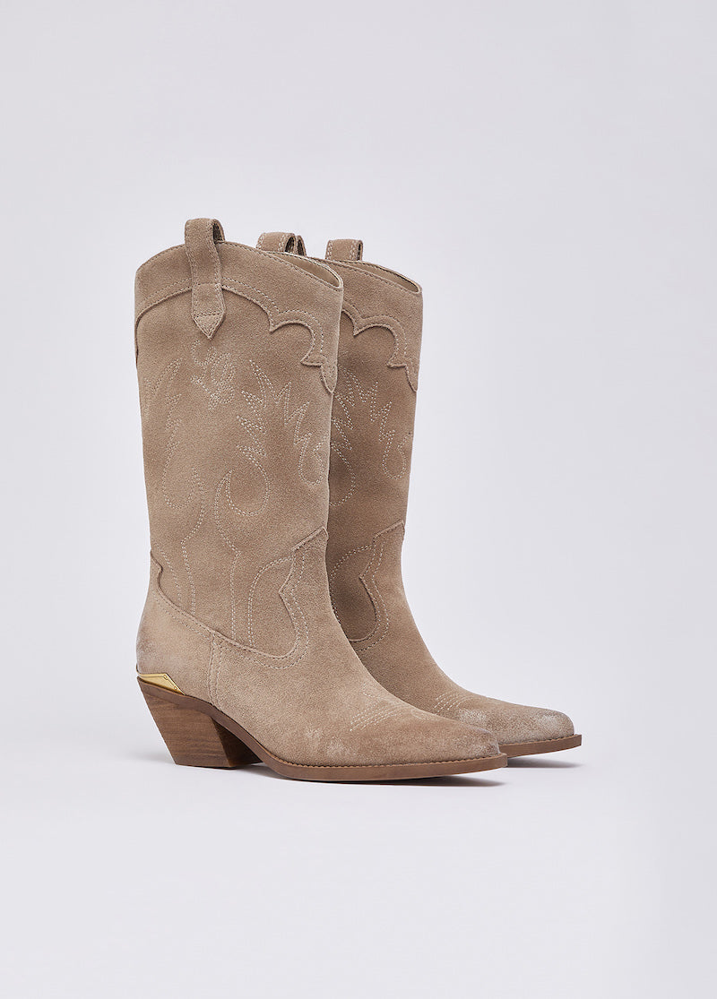 Bottes cowboy Liu Jo Austin 05 en daim à talon western