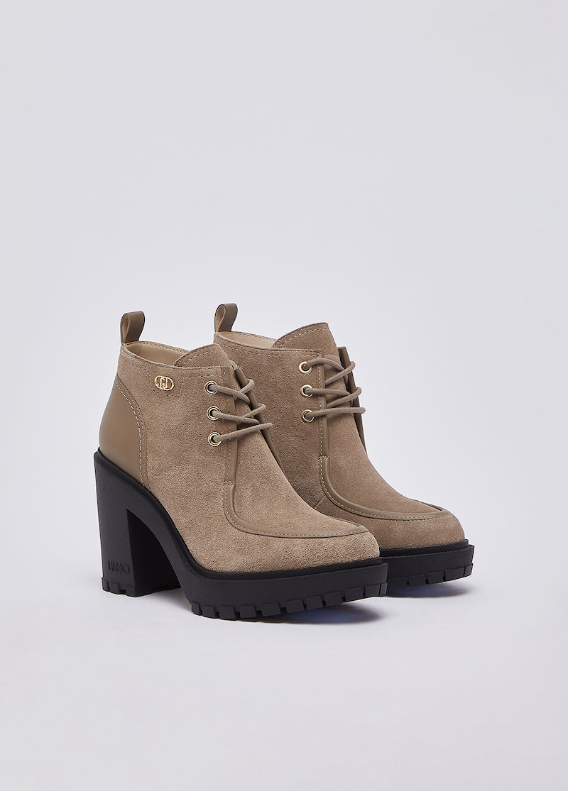 Bottines en daim beige Liu Jo pour femme