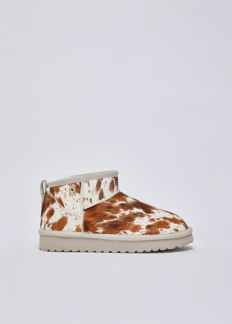 Bottines Liu Jo en peau de poney effet peau de vache