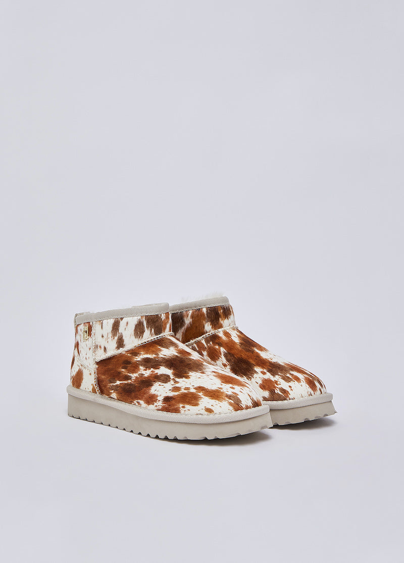 Bottines Liu Jo en peau de poney effet peau de vache
