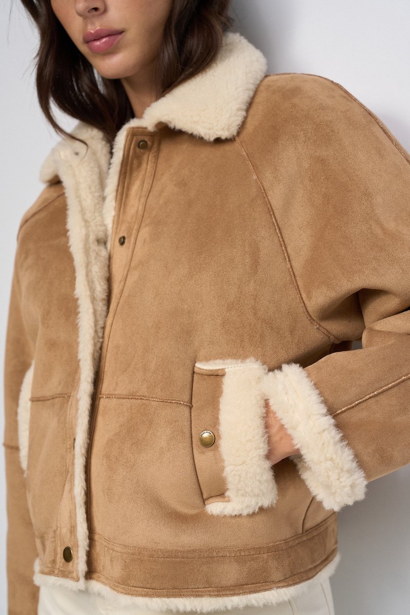 Veste femme effet daim et mouton salsa Jeans