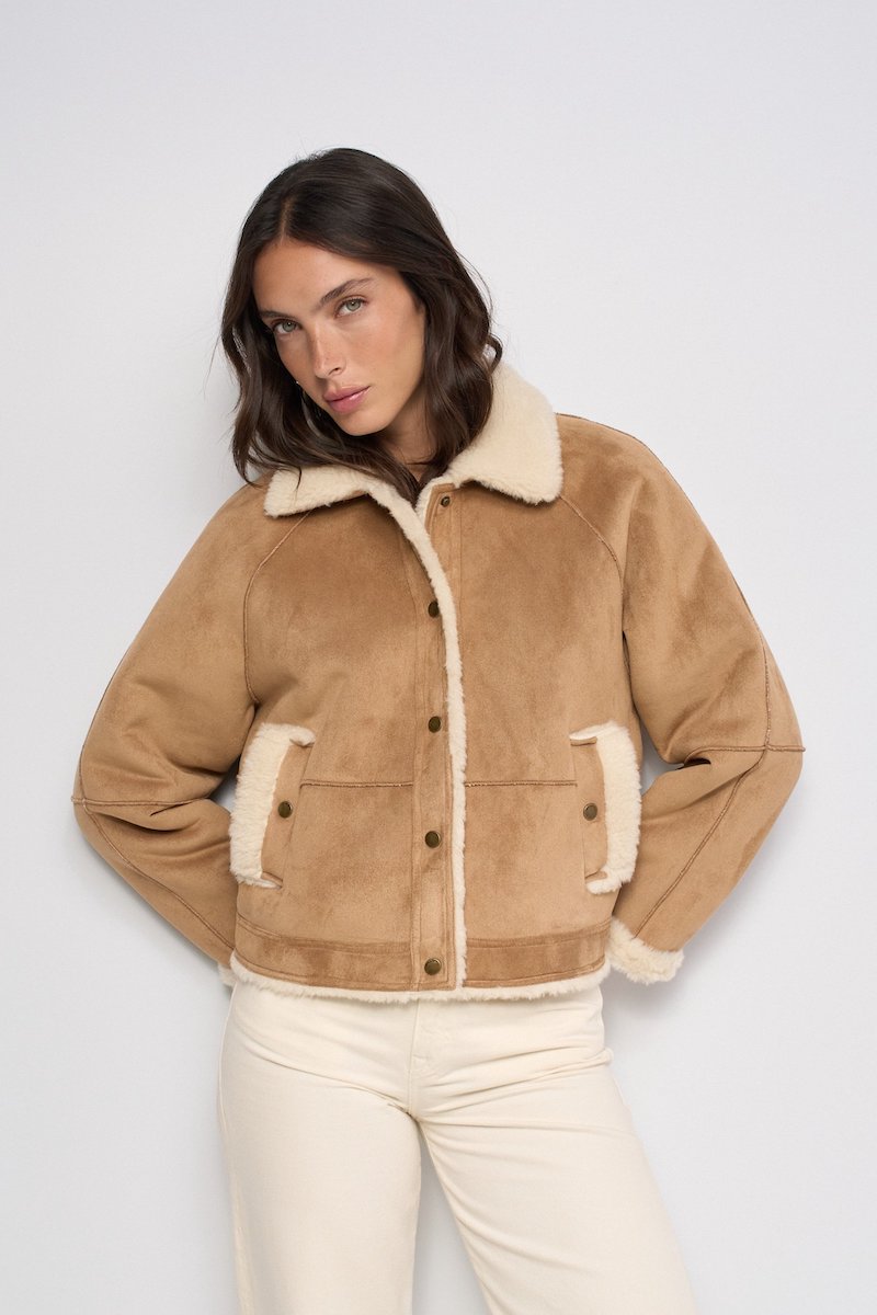 Veste femme effet daim et mouton salsa Jeans