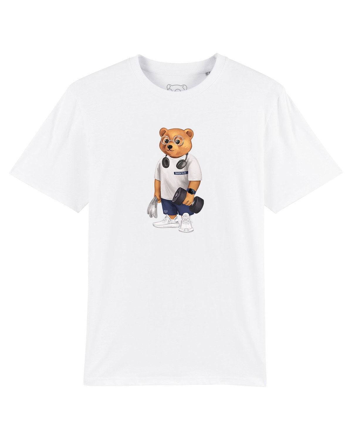 T-shirt col rond blanc Baron Filou CXLII