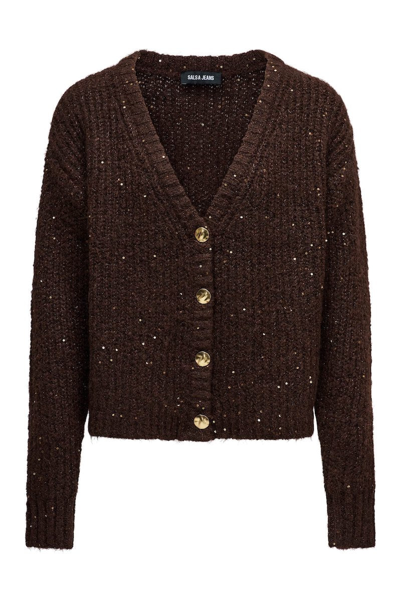 Cardigan chocolat Salsa Jeans