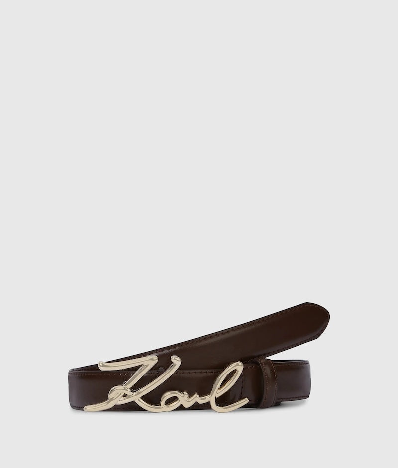 Ceinture en cuir marron Karl Lagerfeld