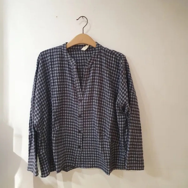 Chemise fluide à petits carreaux O'MER