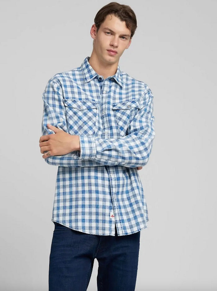 Chemise à carreaux homme Replay Jeans