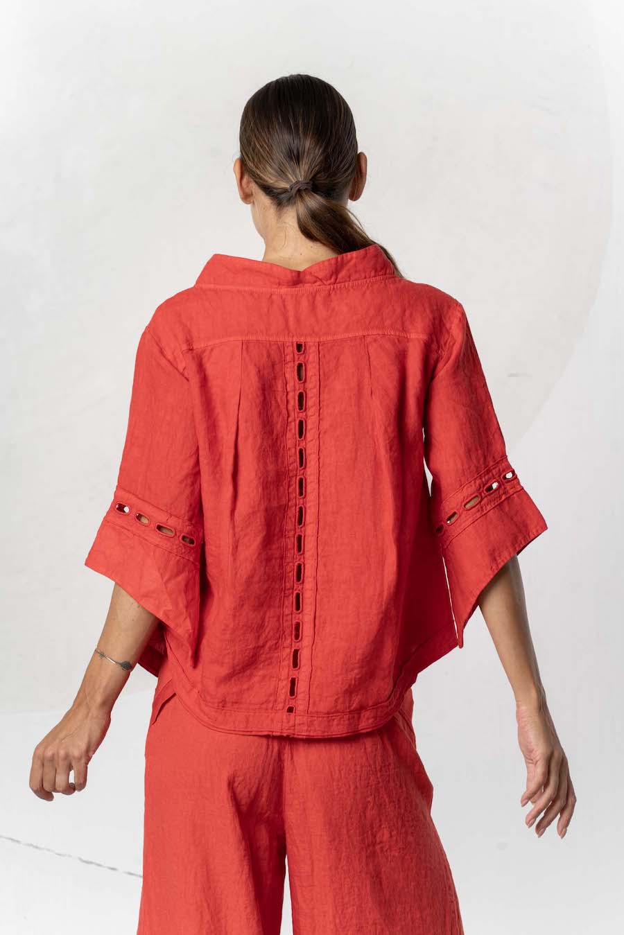 Chemise en lin rouge Elisa Cavaletti par Daniela Dallavalle