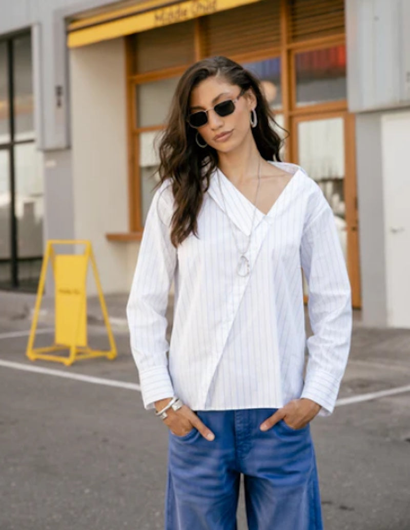 Chemise femme au col décalé Freeman T