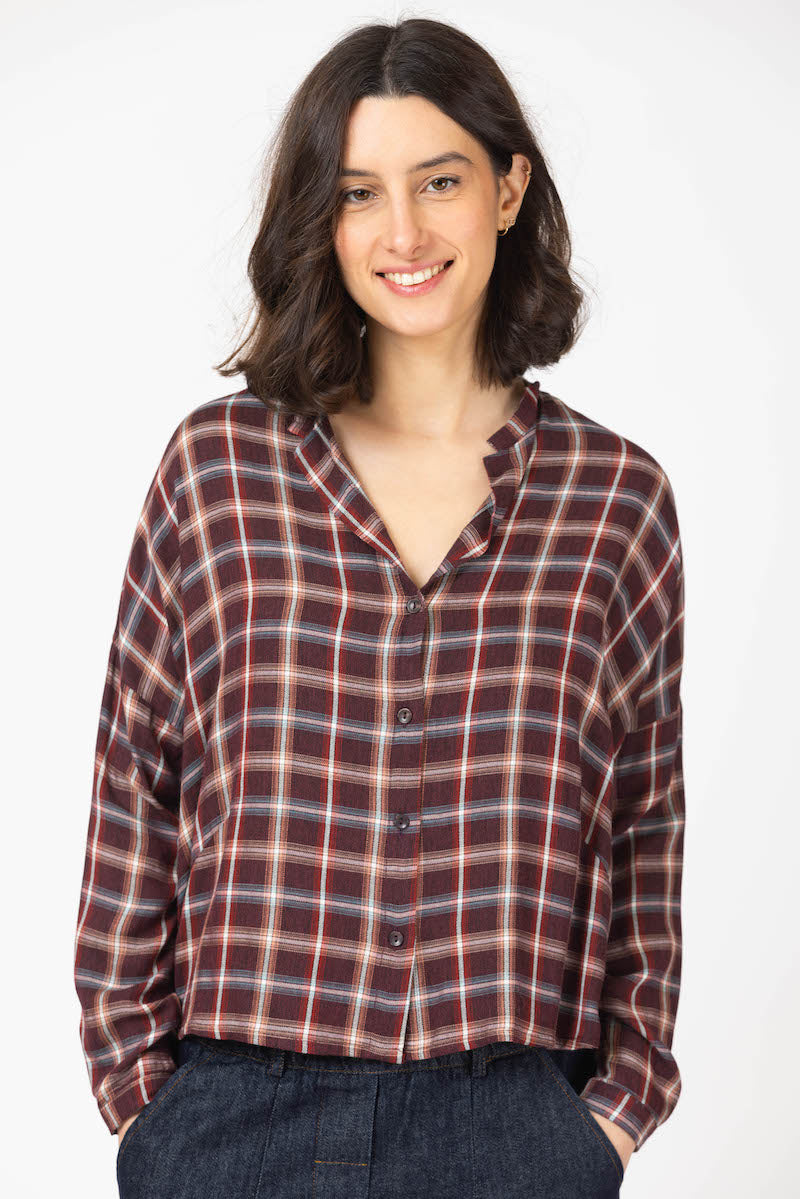 Chemise oversize Omer à carreaux