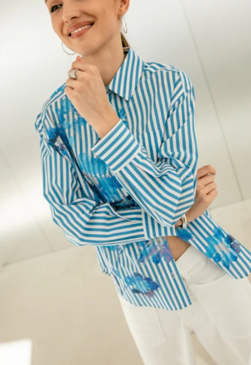 Chemise femme rayé et florale Freeman T