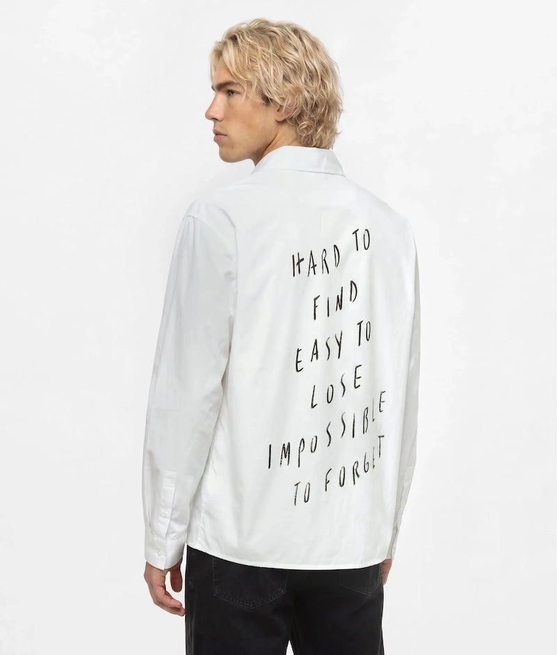 Chemise blanche homme Karl Lagerfeld x Pietro Terzini – citation au dos