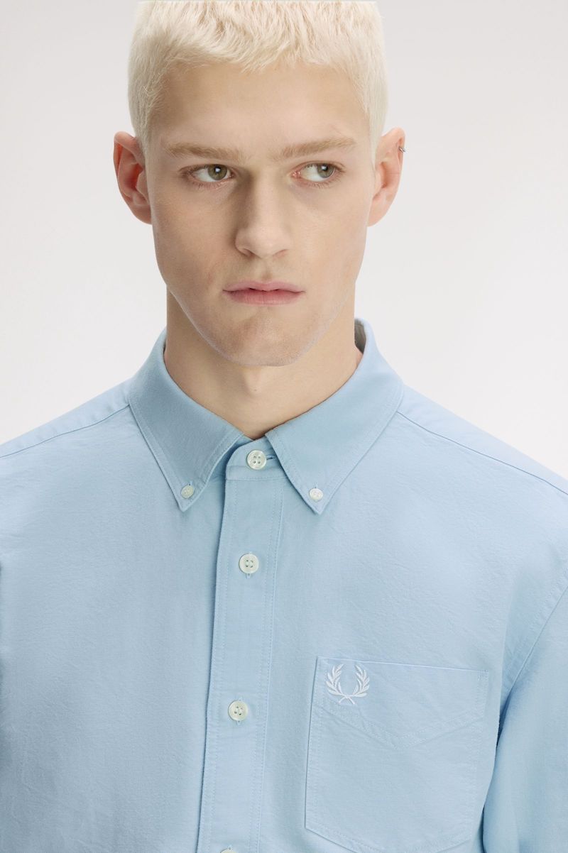 Chemise homme Fred Perry bleu clair