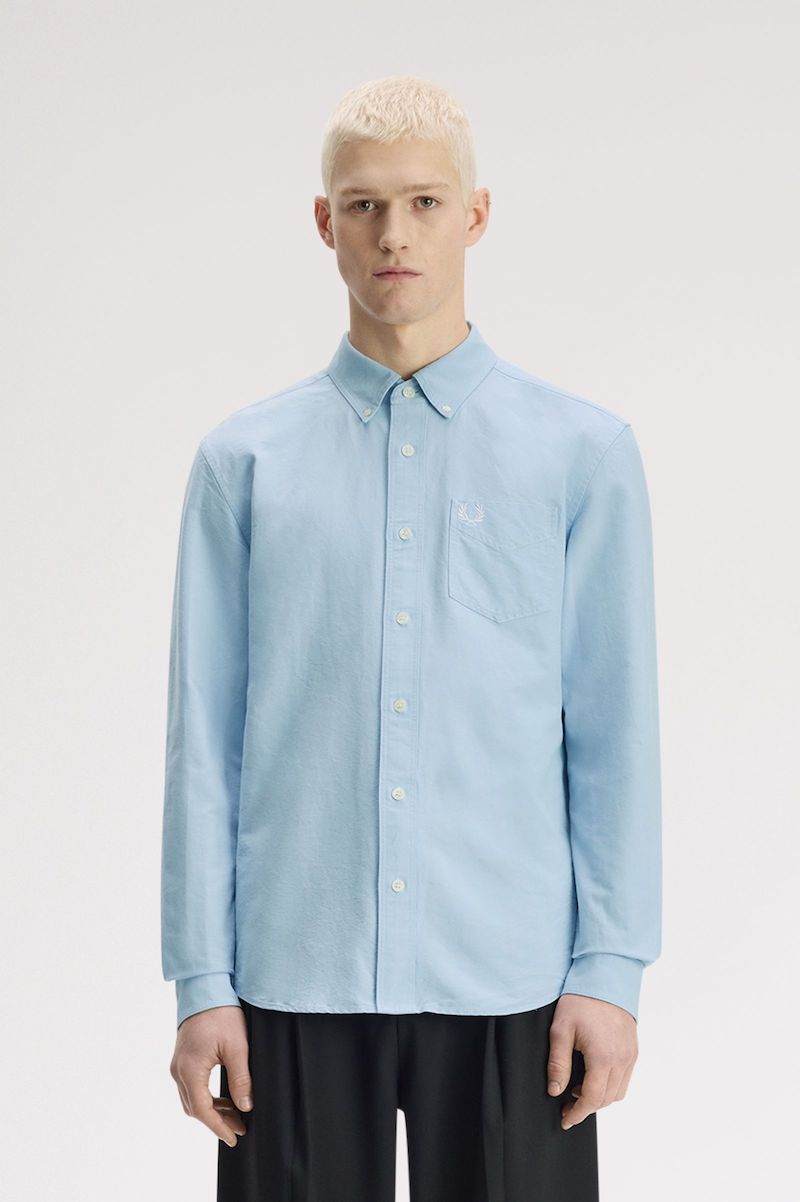 Chemise homme Fred Perry bleu clair