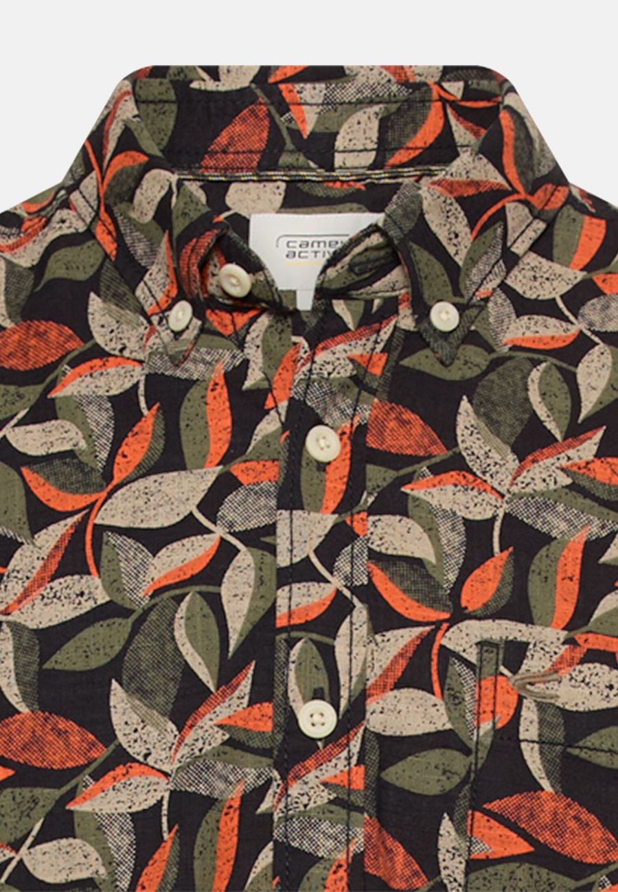 Chemise homme camel Active imprimé