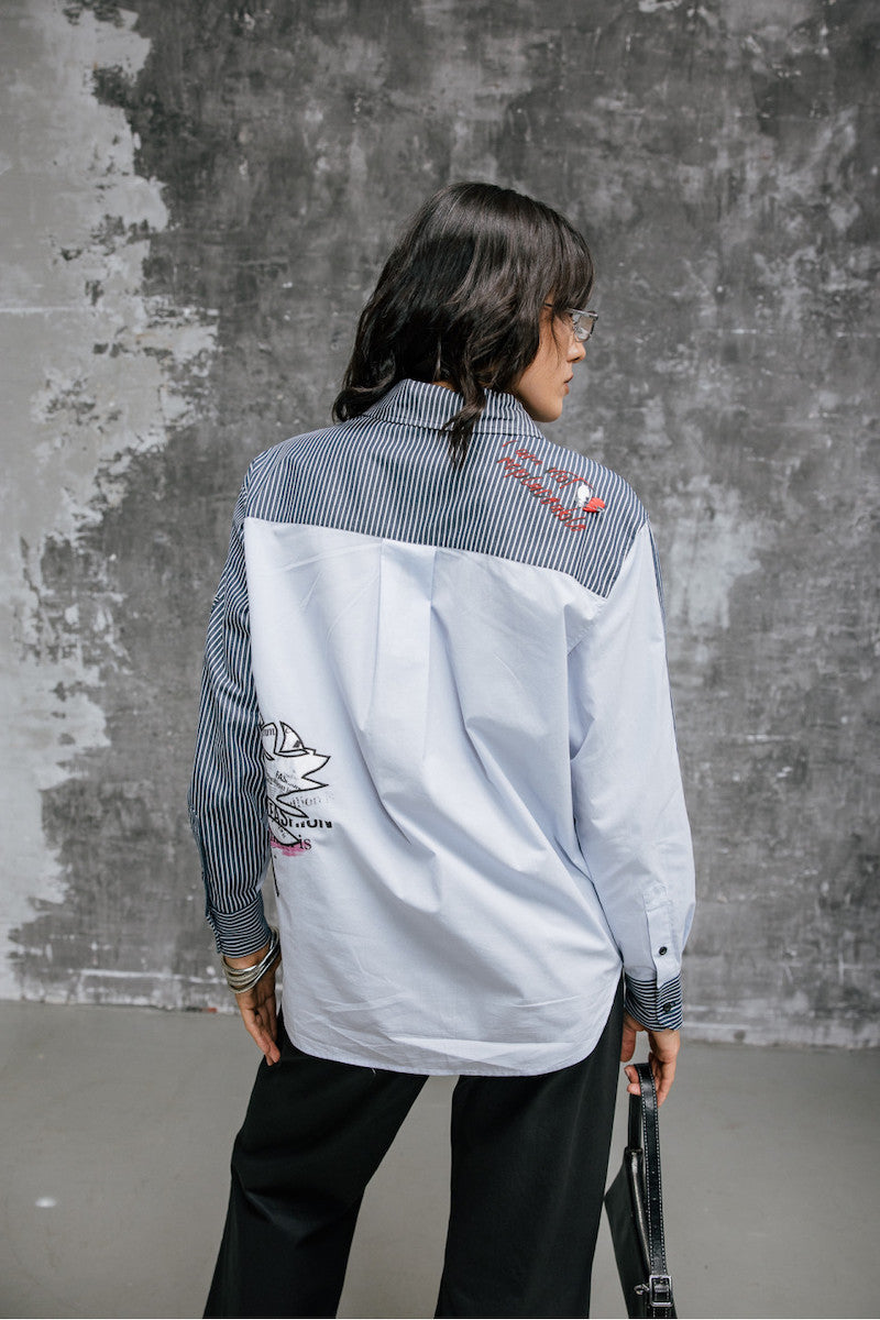 Chemise oversize brodée Freeman T Porter