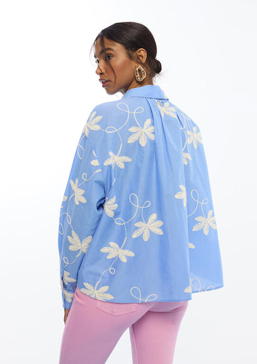 Chemisier brodé de fleurs Lola casademunt