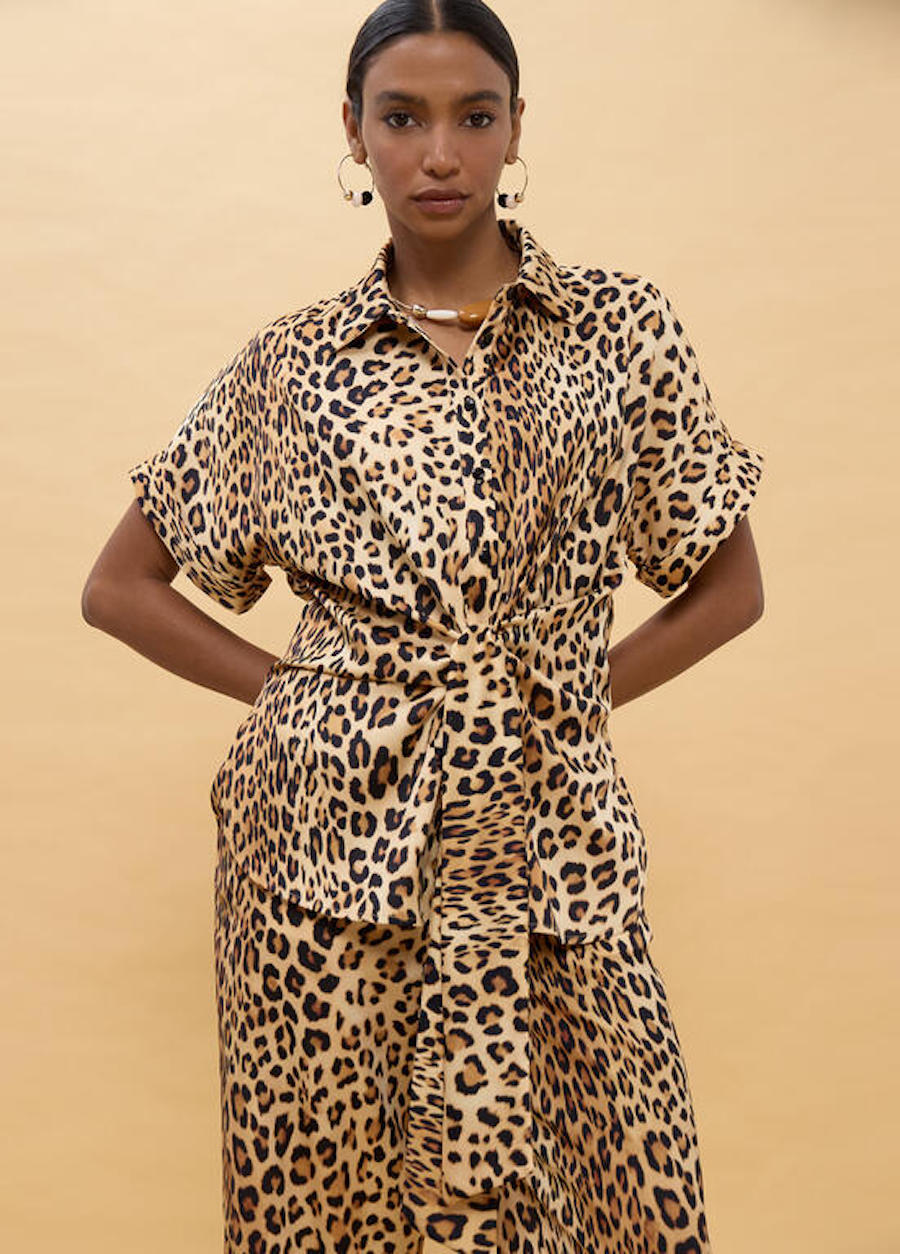 Chemisier femme Lola casademunt imprimé leopard