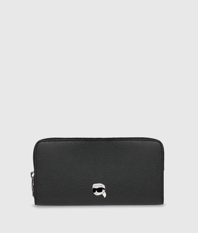 Portefeuille Karl Lagerfeld noir zippé | Réf. B4W32028 999