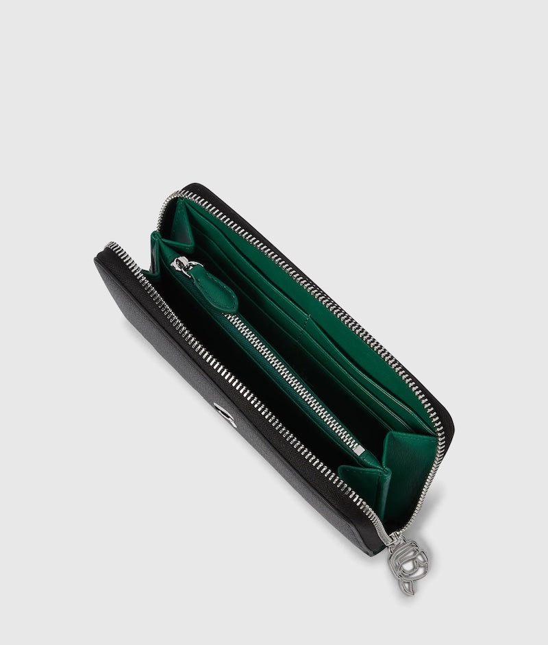 Portefeuille Karl Lagerfeld noir zippé | Réf. B4W32028 999