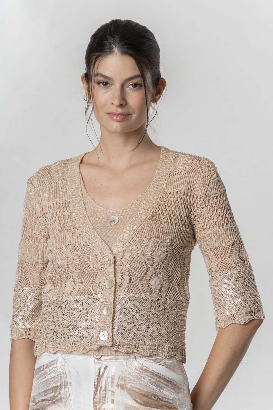 Gilet court en maille Elisa Cavaletti