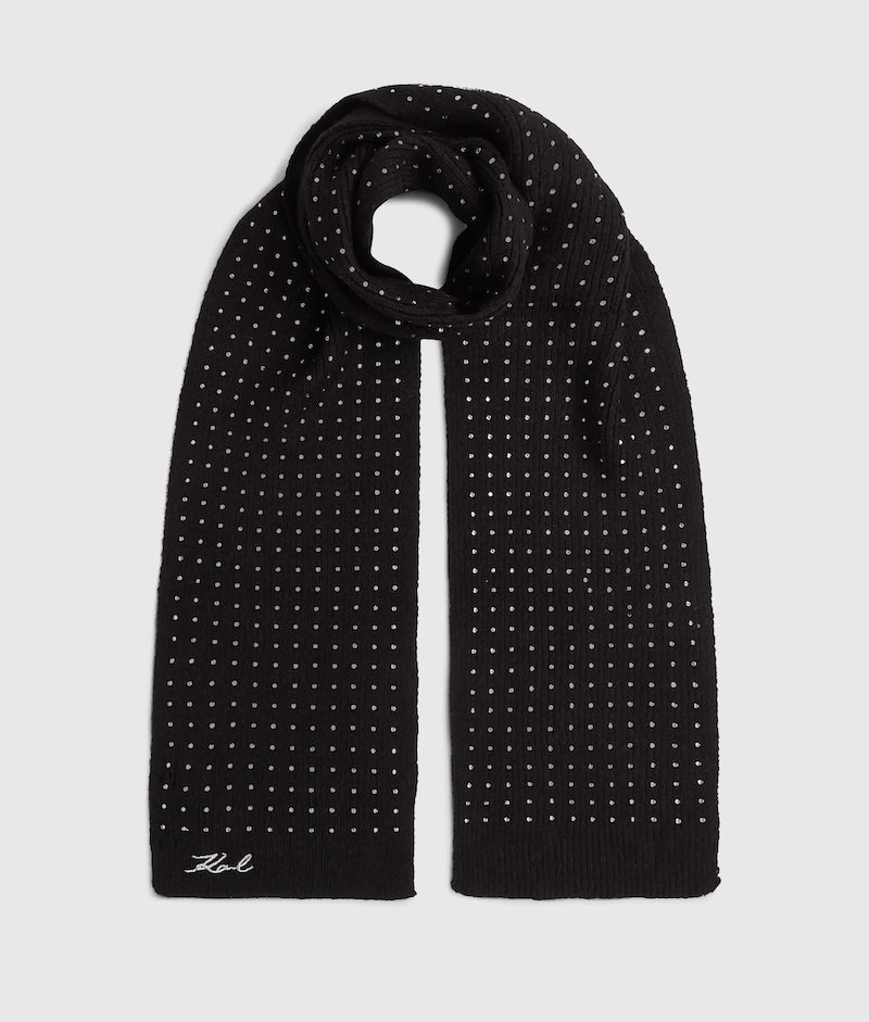 Écharpe femme Karl Lagerfeld en maille à strass  B4W33030 999