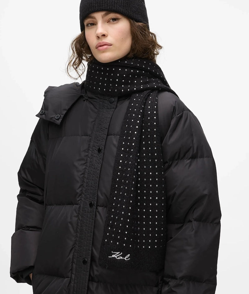 Écharpe femme Karl Lagerfeld en maille à strass  B4W33030 999