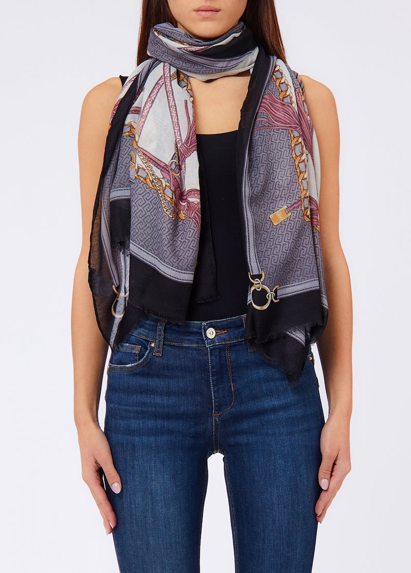 Foulard femme Liu Jo avec chaînes