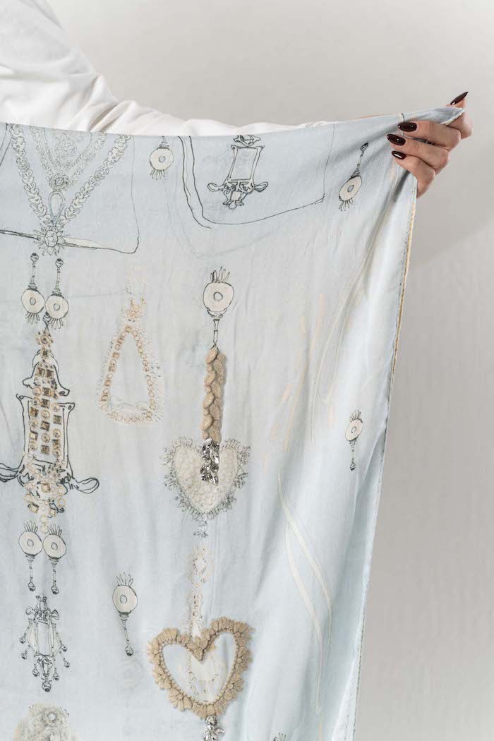 Foulard brodé Elisa Cavaletti