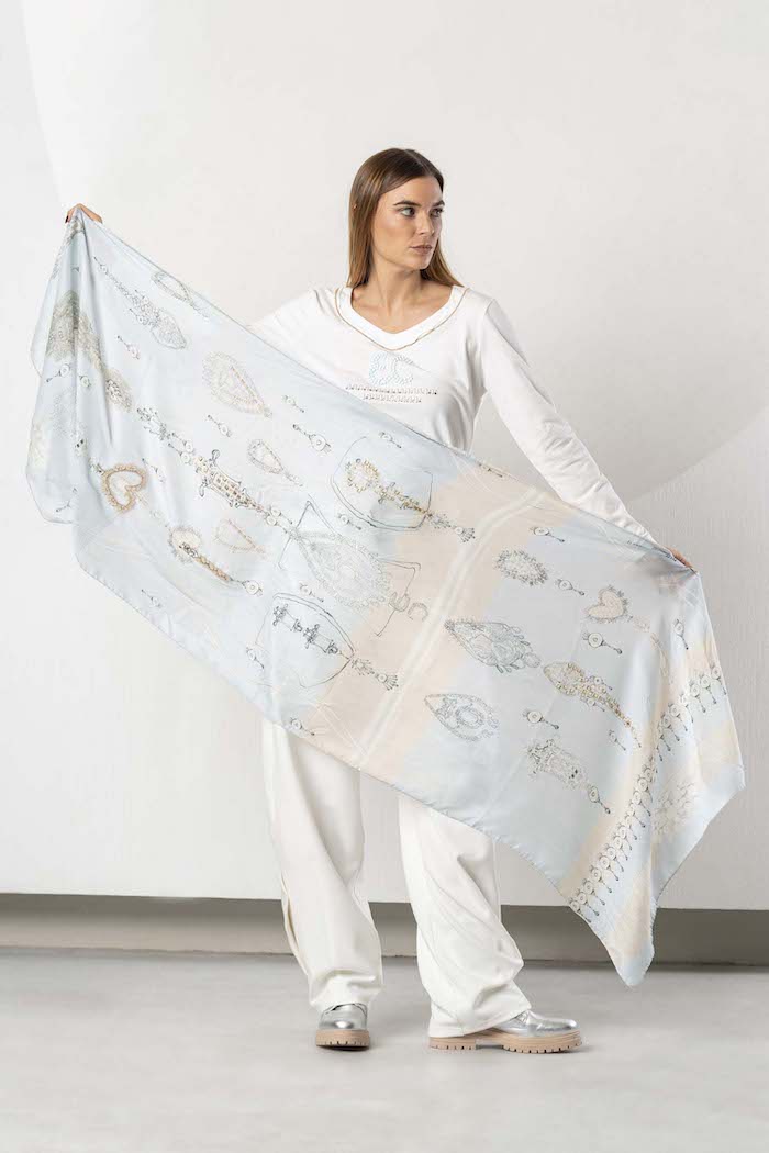 Foulard brodé Elisa Cavaletti