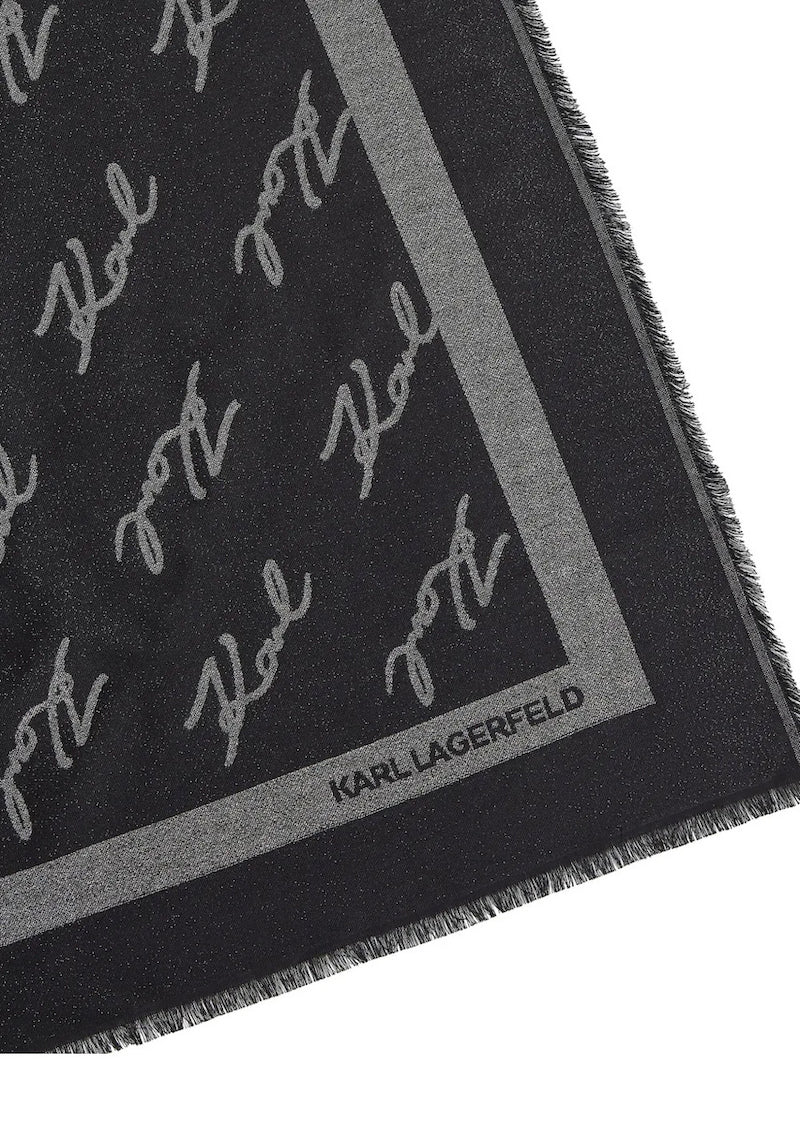 Foulard Karl Lagerfeld en soie mélangée