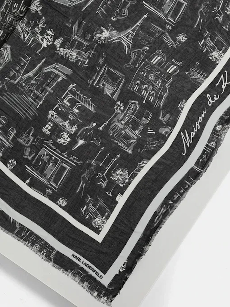 Foulard en soie mélangé Karl Lagerfeld A4W33116
