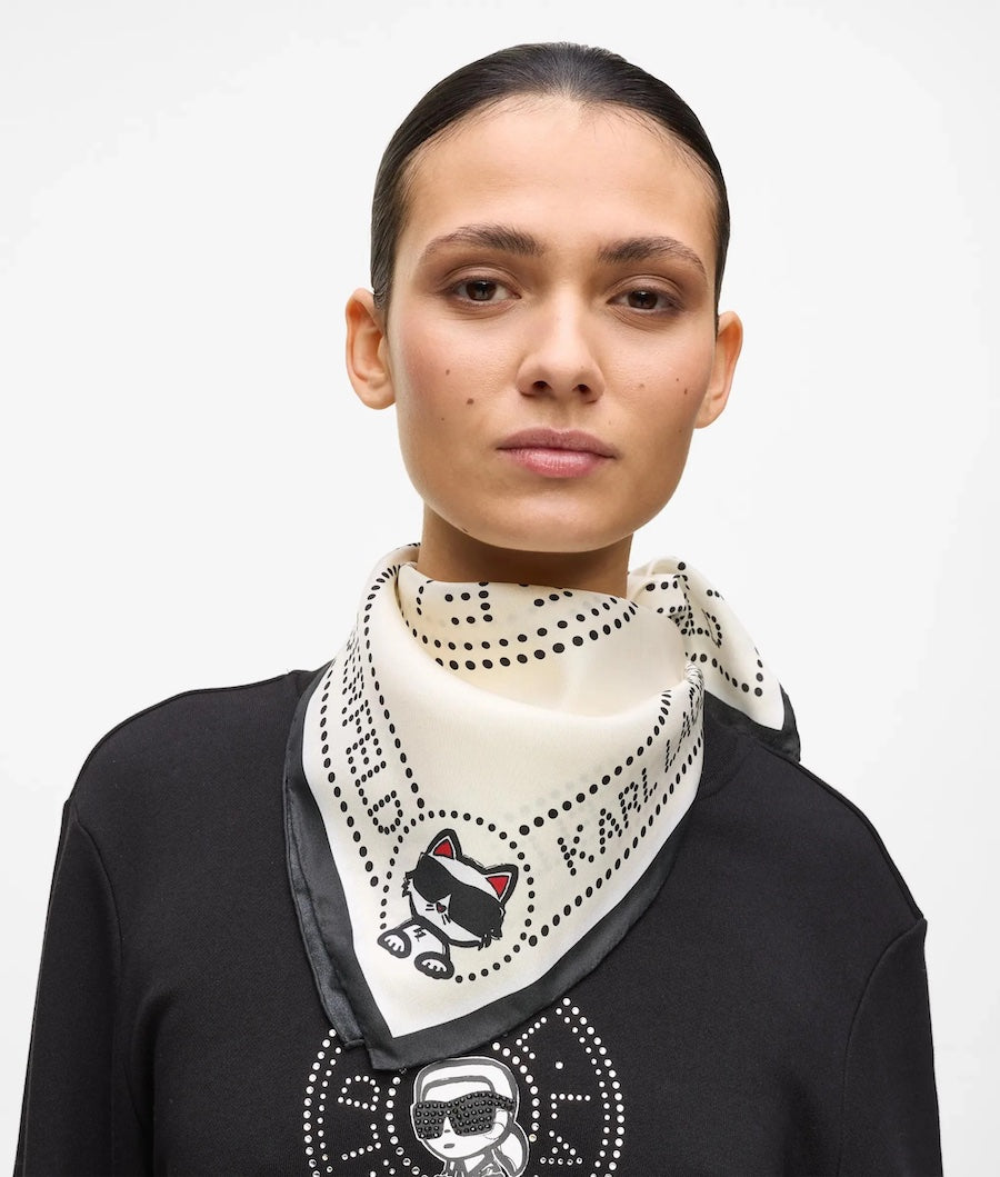 Foulard en soie Karl Lagerfeld et choupette