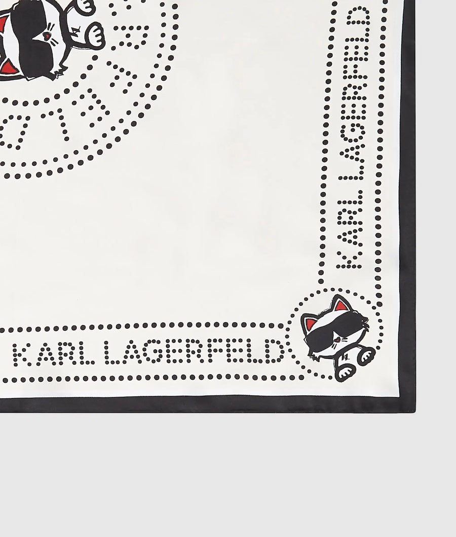 Foulard en soie Karl Lagerfeld et choupette