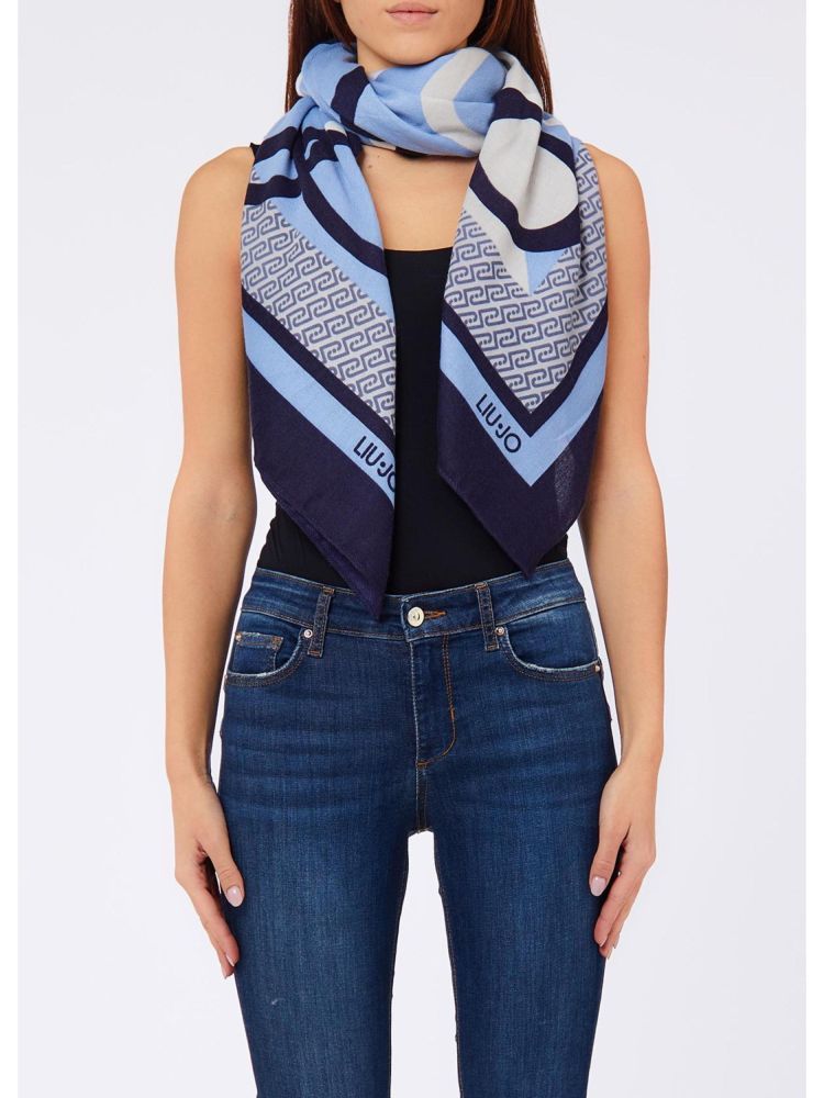 Foulard femme Liu Jo colorie bleu